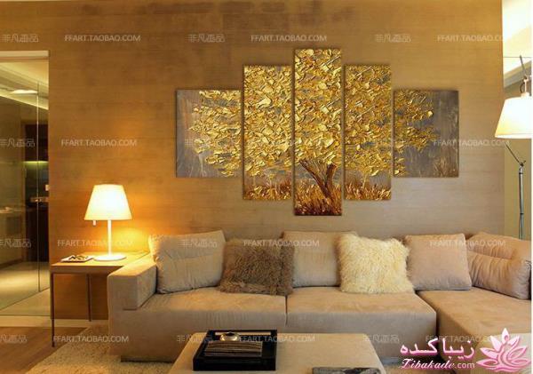 تاثیر انرژی مثبت و لوكس بودن رنگ طلایی در دکوراسیون منزل 